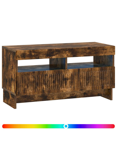 Mobile TV LED Rovere Fumo Legno ingegnerizzato