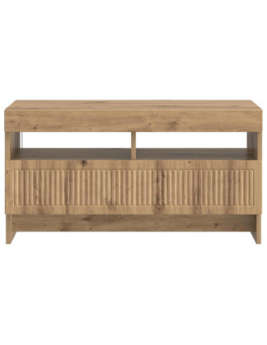 Mobile TV LED Rovere Artigianale Legno ingegnerizzato