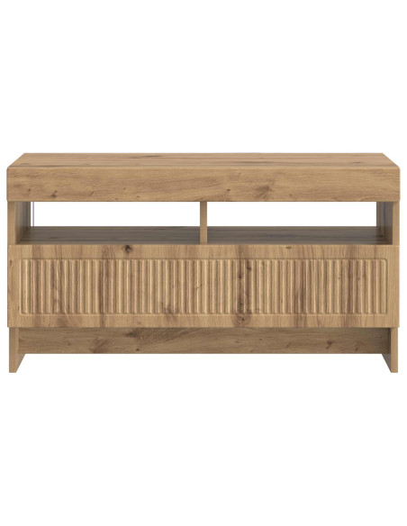 Mobile TV LED Rovere Artigianale Legno ingegnerizzato