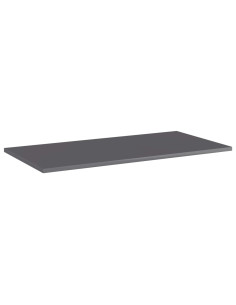 Ripiani per Libreria 8pz Grigio Lucido 80x40x1,5cm Multistrato 2