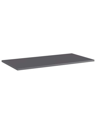 Ripiani per Libreria 8pz Grigio Lucido 80x40x1,5cm Multistrato