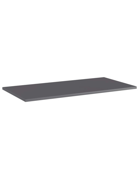 Ripiani per Libreria 8pz Grigio Lucido 80x40x1,5cm Multistrato