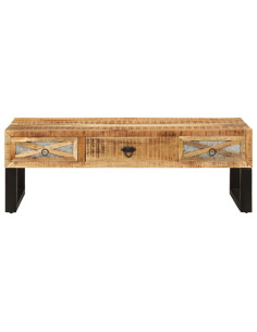 Tavolino da Salotto 110x50x38 cm in Legno Massello di Mango