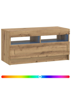 Mobile TV LED Rovere Artigianale Legno ingegnerizzato 2