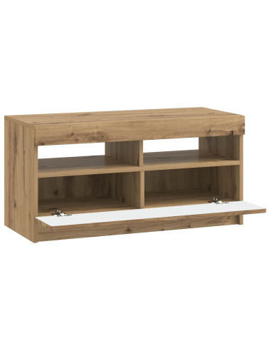 Mobile TV LED Rovere Artigianale Legno ingegnerizzato