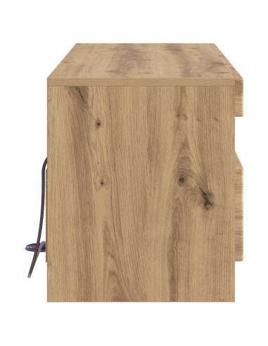 Mobile TV LED Rovere Artigianale Legno ingegnerizzato