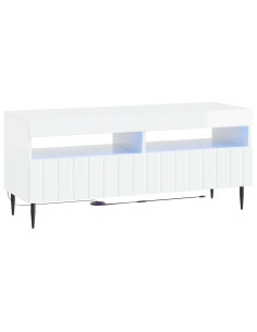 Mobile TV LED Bianco Lucido Legno ingegnerizzato
