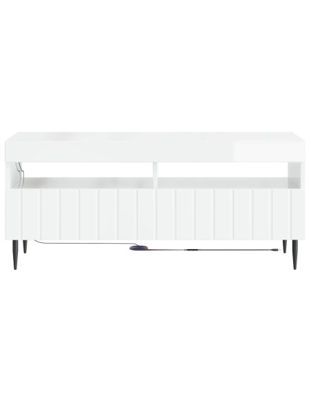 Mobile TV LED Bianco Lucido Legno ingegnerizzato