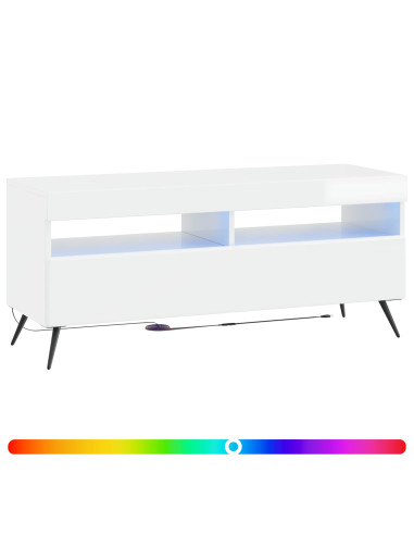 Mobile TV LED Bianco Lucido Legno ingegnerizzato