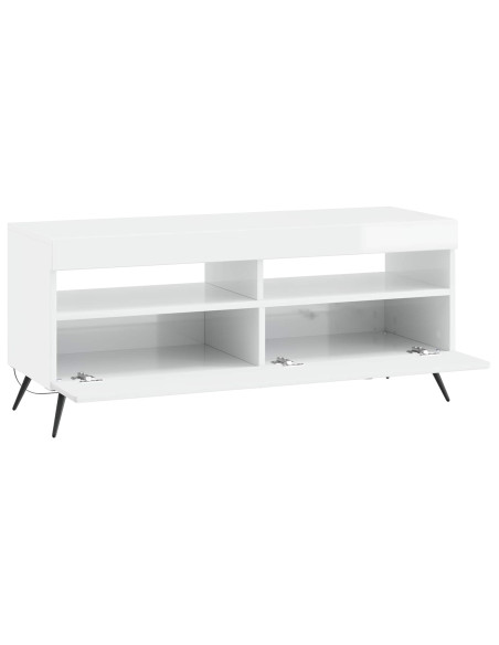 Mobile TV LED Bianco Lucido Legno ingegnerizzato