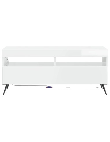 Mobile TV LED Bianco Lucido Legno ingegnerizzato