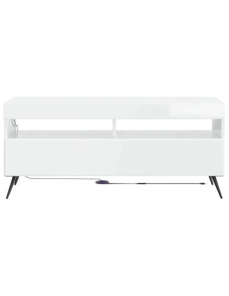 Mobile TV LED Bianco Lucido Legno ingegnerizzato
