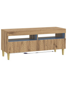 Mobile TV LED Rovere Artigianale Legno ingegnerizzato