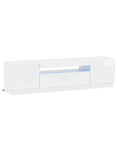 Mobile TV LED Bianco Lucido Legno ingegnerizzato