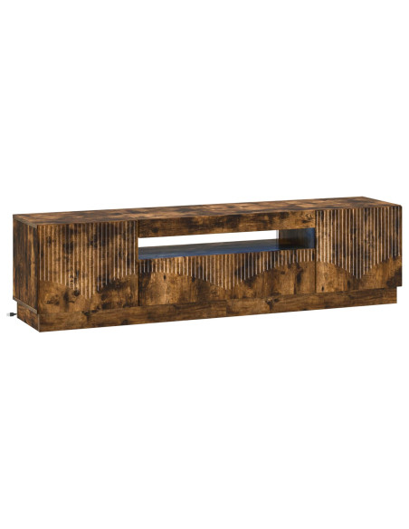 Mobile TV LED Rovere Fumo Legno ingegnerizzato