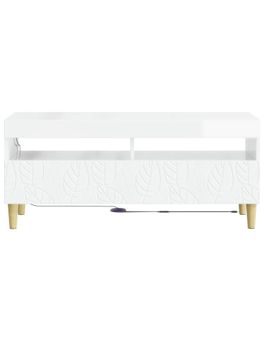 Mobile TV LED Bianco Lucido Legno ingegnerizzato