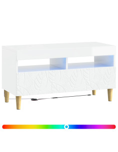 Mobile TV LED Bianco Lucido Legno ingegnerizzato 2