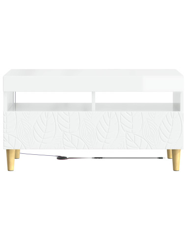 Mobile TV LED Bianco Lucido Legno ingegnerizzato