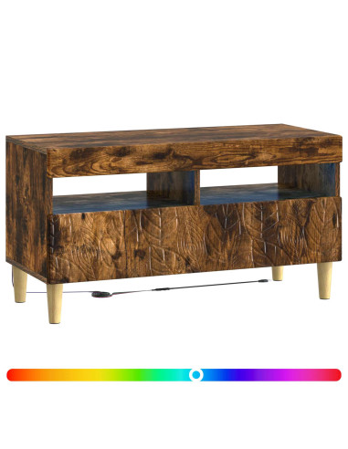 Mobile TV LED Rovere Fumo Legno ingegnerizzato