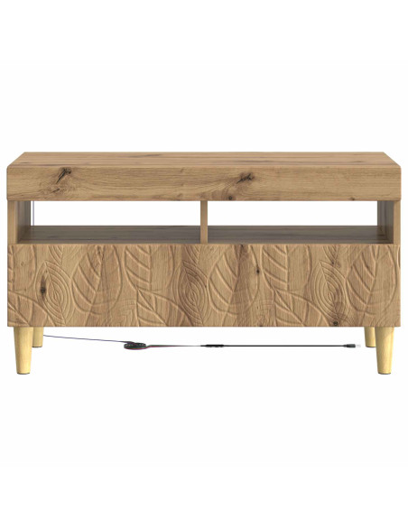 Mobile TV LED Rovere Artigianale Legno ingegnerizzato