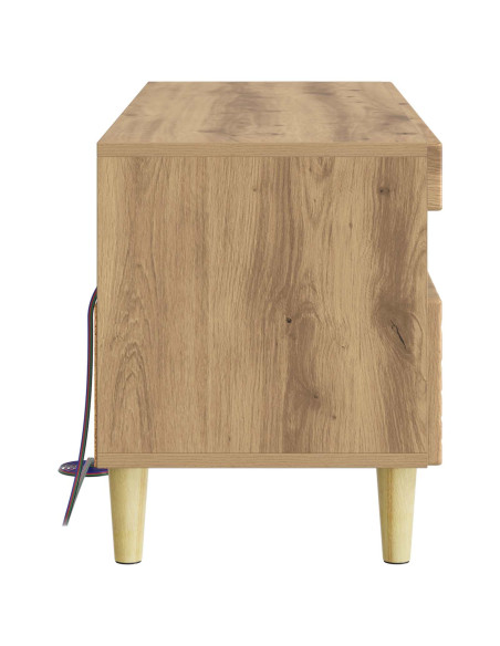 Mobile TV LED Rovere Artigianale Legno ingegnerizzato