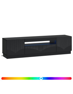 Mobile TV LED Nero Legno ingegnerizzato 2