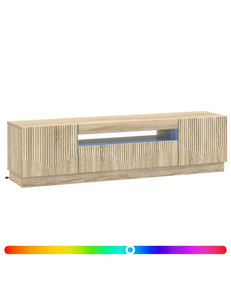 Mobile TV LED Rovere Sonoma Legno ingegnerizzato