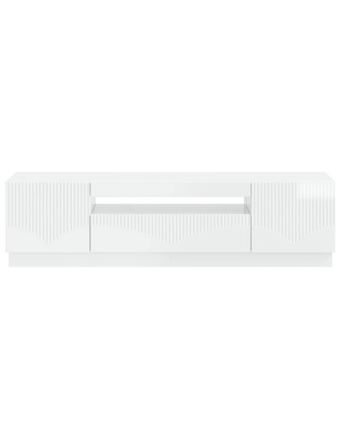 Mobile TV LED Bianco Lucido Legno ingegnerizzato