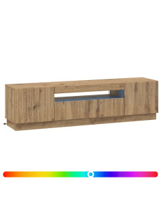 Mobile TV LED Rovere Artigianale Legno ingegnerizzato 2