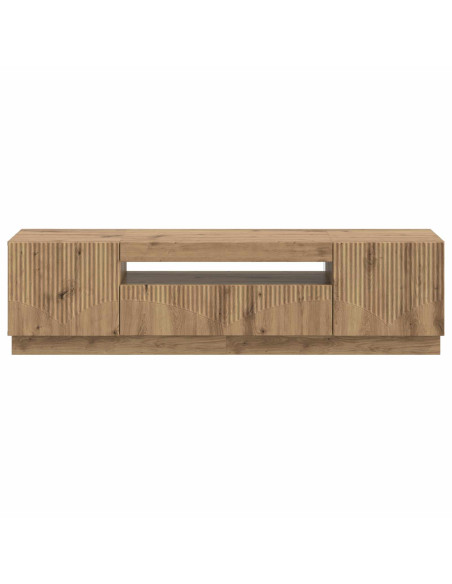 Mobile TV LED Rovere Artigianale Legno ingegnerizzato