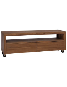 Mobile TV 110 x 30 x 40 cm Naturale Legno di teak solido