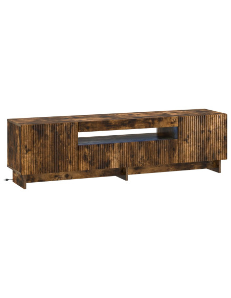 Mobile TV LED Rovere Fumo Legno ingegnerizzato