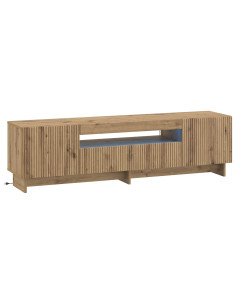 Mobile TV LED Rovere Artigianale Legno ingegnerizzato