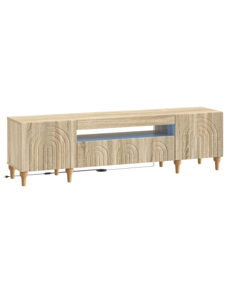 Mobile TV LED Rovere Sonoma Legno ingegnerizzato