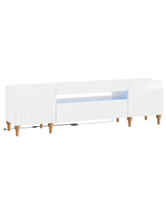 Mobile TV LED Bianco Lucido Legno ingegnerizzato