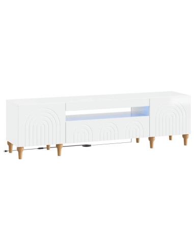 Mobile TV LED Bianco Lucido Legno ingegnerizzato