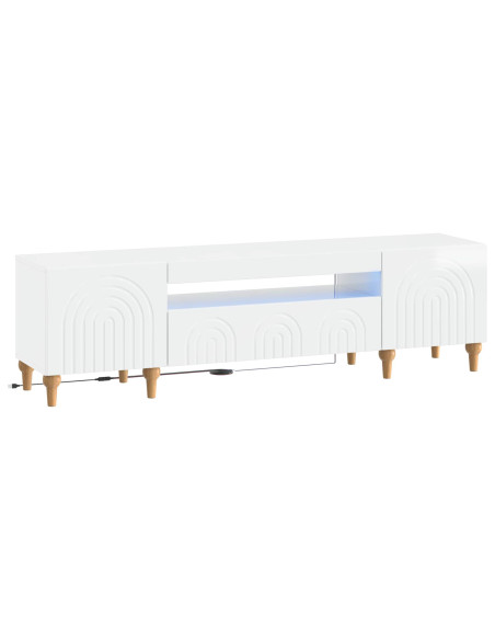 Mobile TV LED Bianco Lucido Legno ingegnerizzato