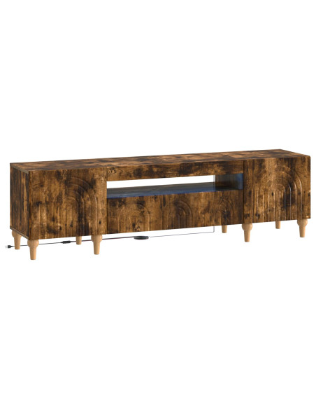 Mobile TV LED Rovere Fumo Legno ingegnerizzato