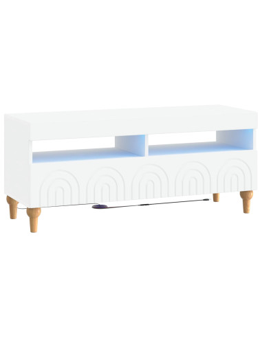 Mobile TV LED Bianco Legno ingegnerizzato