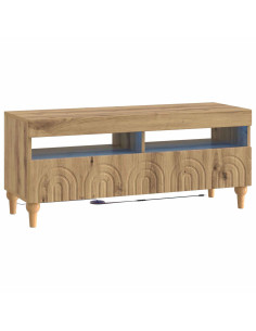 Mobile TV LED Rovere Artigianale Legno ingegnerizzato