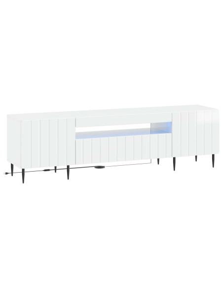 Mobile TV LED Bianco Lucido Legno ingegnerizzato