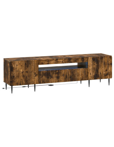 Mobile TV LED Rovere Fumo Legno ingegnerizzato