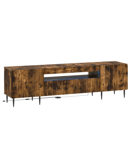 Mobile TV LED Rovere Fumo Legno ingegnerizzato