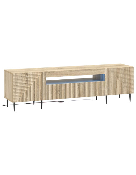 Mobile TV LED Rovere Sonoma Legno ingegnerizzato