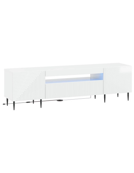 Mobile TV LED Bianco Lucido Legno ingegnerizzato