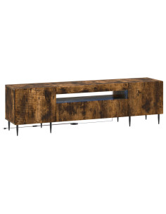 Mobile TV LED Rovere Fumo Legno ingegnerizzato