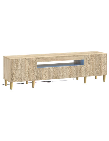 Mobile TV LED Rovere Sonoma Legno ingegnerizzato