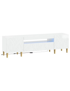 Mobile TV LED Bianco Lucido Legno ingegnerizzato