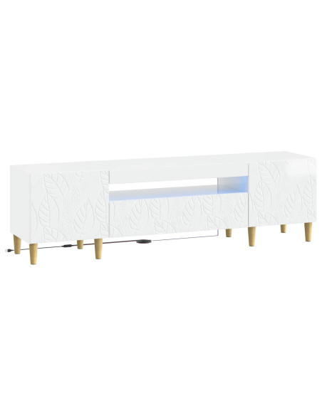 Mobile TV LED Bianco Lucido Legno ingegnerizzato