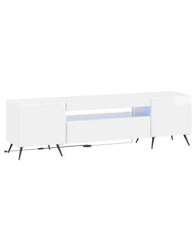 Mobile TV LED Bianco Lucido Legno ingegnerizzato
